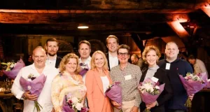 Der neue Vorstand der Buchholzer Wirtschaftsrunde v.r n. l.: Helge Fétz, Michel Peters, Dr. Caroline Zimmermann-Cordesmeyer, Christoph Kunst, Corinna Horeis, Oliver Weiß, Frauke Petersen-Hanson, Tari van Noy, Niels Nübel. Foto: Wirtschaftsrunde
