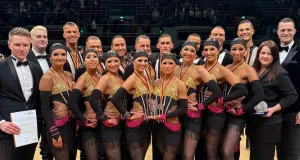 Das Team von Blau-Weiss Buchholz ertanzte sich bei der Deutschen Meisterschaft die Silbermedaille und das Ticket für die Weltmeisterschaft in Wien. Foto: Angelina Thranow