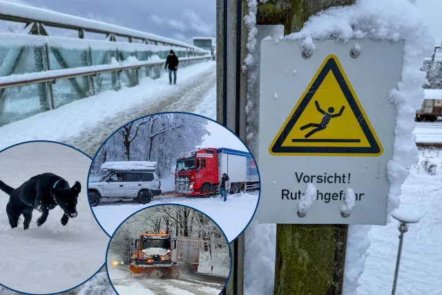 Rund 20 Zentimeter Schnee sind in Buchholz gefallen und haben die Stadt in eine Winterlandschaft verwandelt. Foto: JOTO