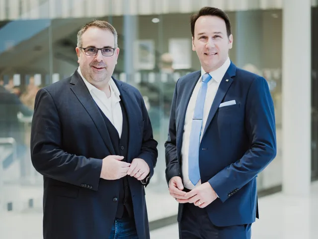 Die CDU-Landtagsabgeordneten Jan Bauer und André Bock. Foto: Seifert