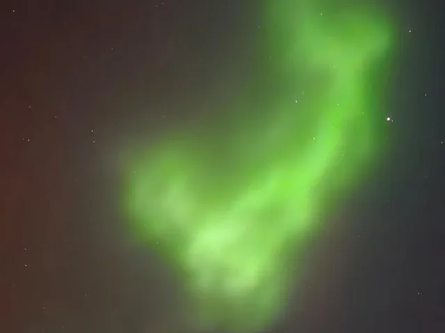 Buchholz-aktuell.de Leser Felix machte dieses besondere Foto von den Polarlichtern in Buchholz. Foto: Privat